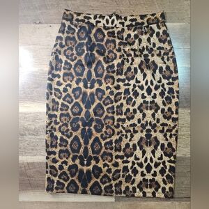 Leopard Pencil Skirt Size 6